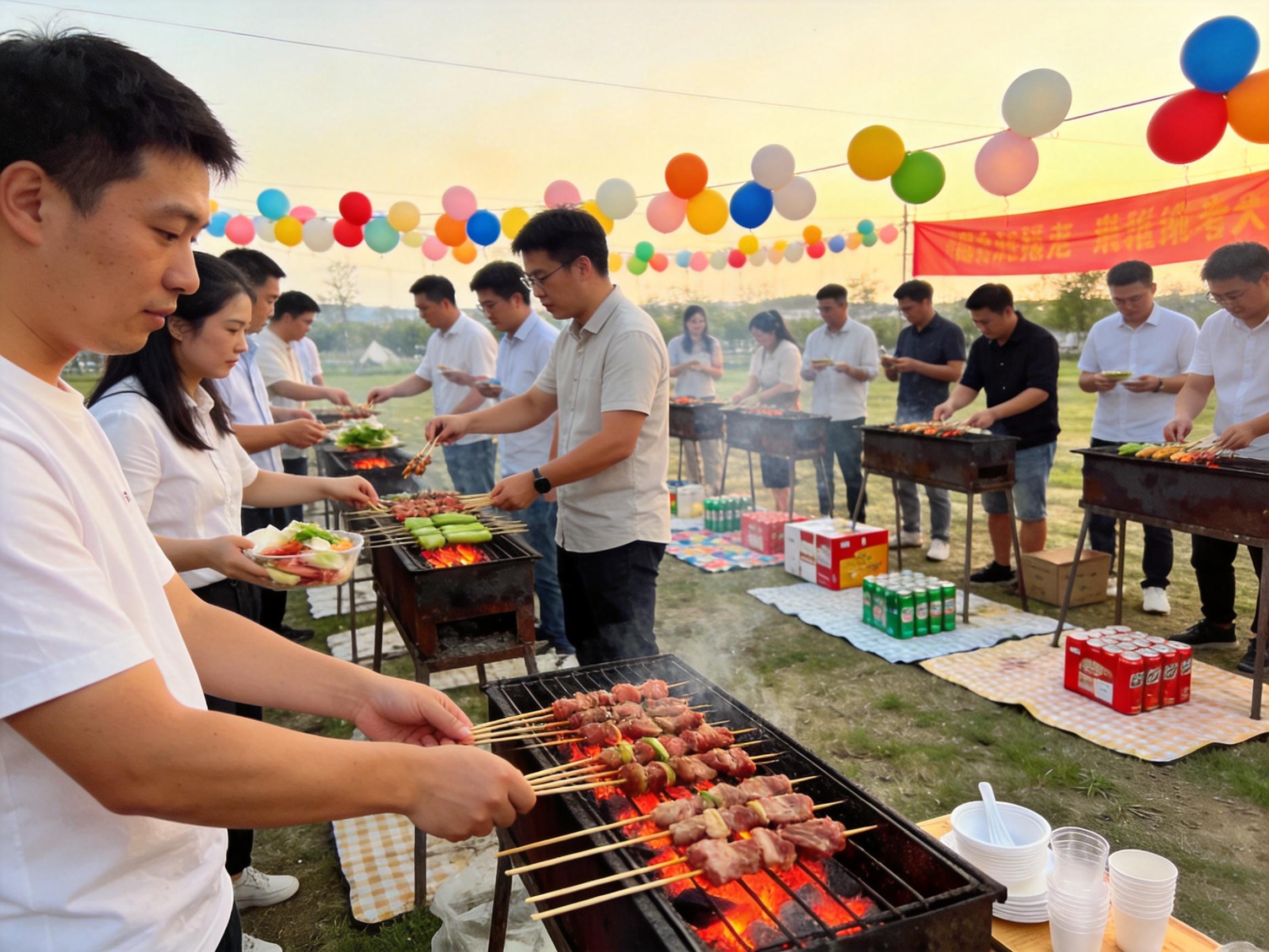 台中公司聚餐到府烤肉案例